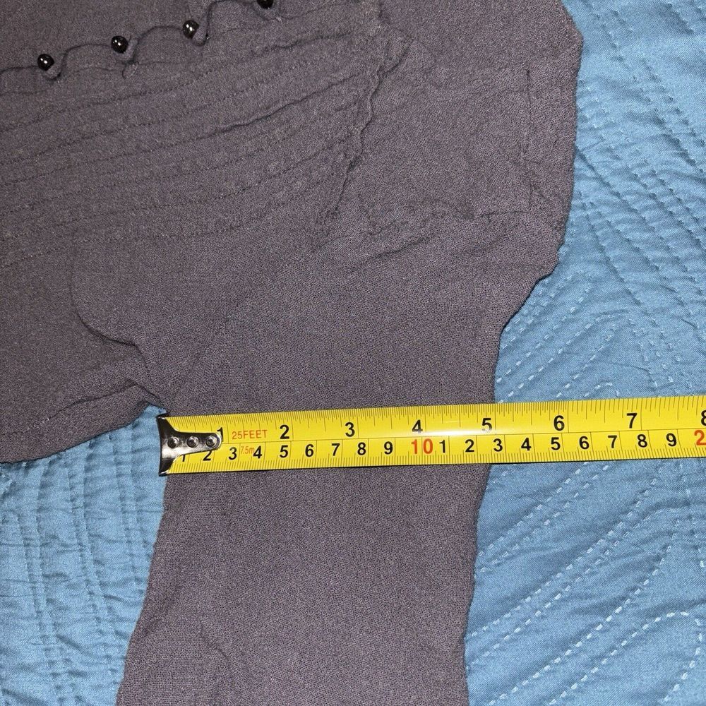 Zara Drop Waist Mini Dress Pleated Henley Top Small Brown Gauze Neutral Minimal - Picture 7 of 12